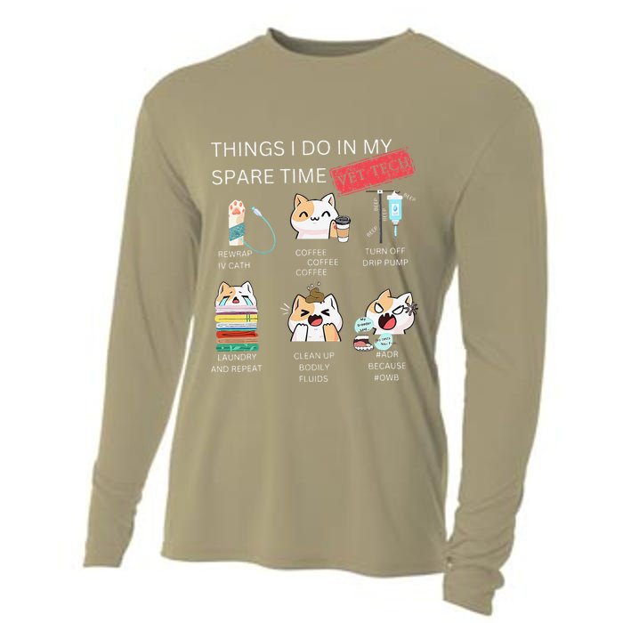 Thing I Do In My Spare Time Vet Tech Veterinary Technician Cooling Performance Long Sleeve Crew