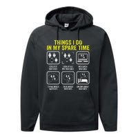 Things I Do In My Spare Time Horologist Watch Collector Performance Fleece Hoodie