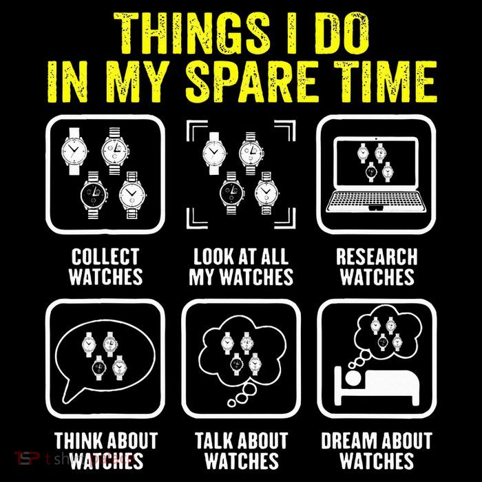 Things I Do In My Spare Time Horologist Watch Collector Drawstring Bag