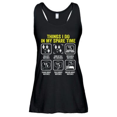 Things I Do In My Spare Time Horologist Watch Collector Ladies Essential Flowy Tank