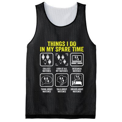 Things I Do In My Spare Time Horologist Watch Collector Mesh Reversible Basketball Jersey Tank
