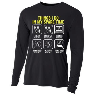 Things I Do In My Spare Time Horologist Watch Collector Cooling Performance Long Sleeve Crew