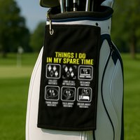 Things I Do In My Spare Time Horologist Watch Collector Golf Towel