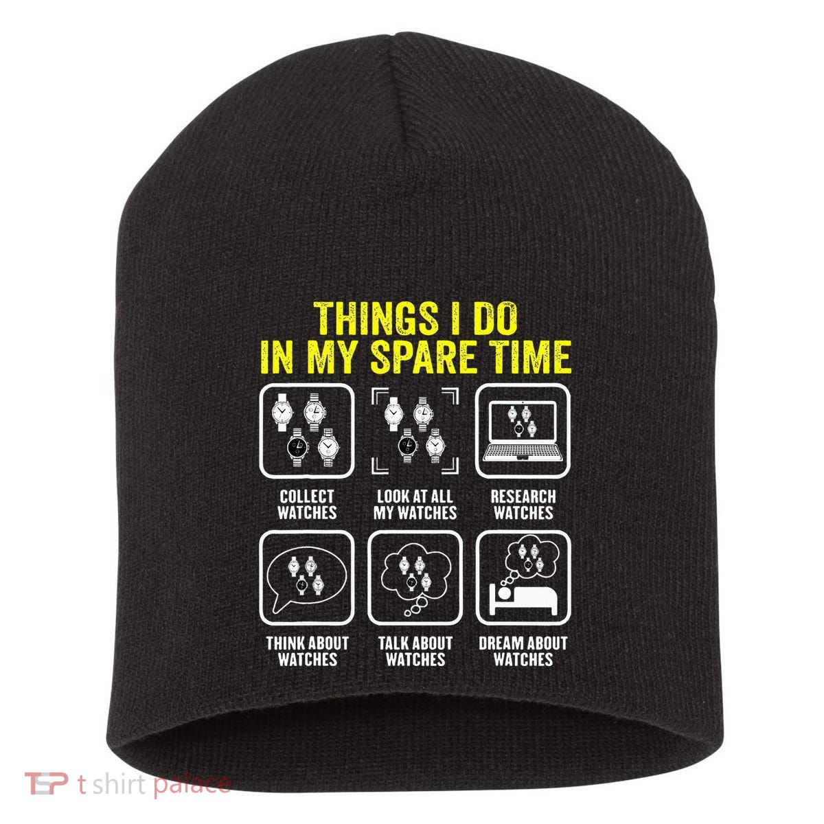 Things I Do In My Spare Time Horologist Watch Collector Short Acrylic Beanie
