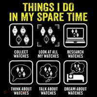 Things I Do In My Spare Time Horologist Watch Collector Zip Tote Bag