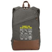 Things I Do In My Spare Time Horologist Watch Collector Cotton Canvas Backpack