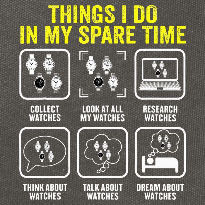 Things I Do In My Spare Time Horologist Watch Collector Cotton Canvas Backpack