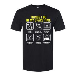 Things I Do In My Spare Time Horologist Watch Collector Softstyle CVC T-Shirt