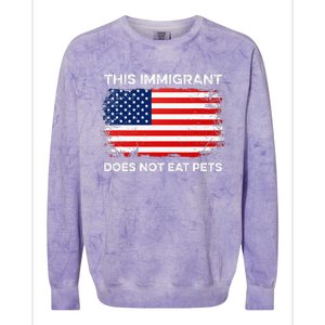 This Immigrant Does Not Eat Pets 2024 Colorblast Crewneck Sweatshirt