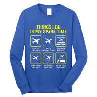 Things I Do In My Spare Time Airplanes Aviation Pilot  Long Sleeve Shirt