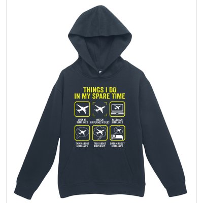 Things I Do In My Spare Time Airplanes Aviation Pilot  Urban Pullover Hoodie