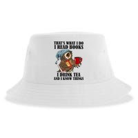 Thats I Do I Read Books Drink Tea And Know Things Funny Owl Sustainable Bucket Hat