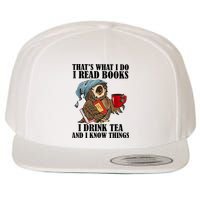 Thats I Do I Read Books Drink Tea And Know Things Funny Owl Wool Snapback Cap