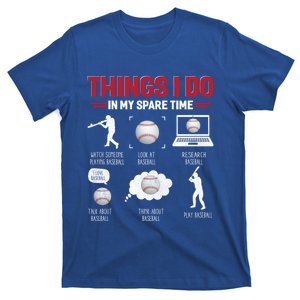 Things I Do In My Spare Time Funny Baseball Lover Player Gift T-Shirt