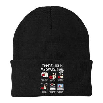 Things I Do Spare Time Bowling Funny Bowler Beanie