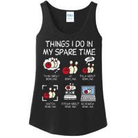 Things I Do Spare Time Bowling Funny Bowler Ladies Essential Tank