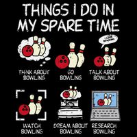Things I Do Spare Time Bowling Funny Bowler Youth Performance Sprint T-Shirt