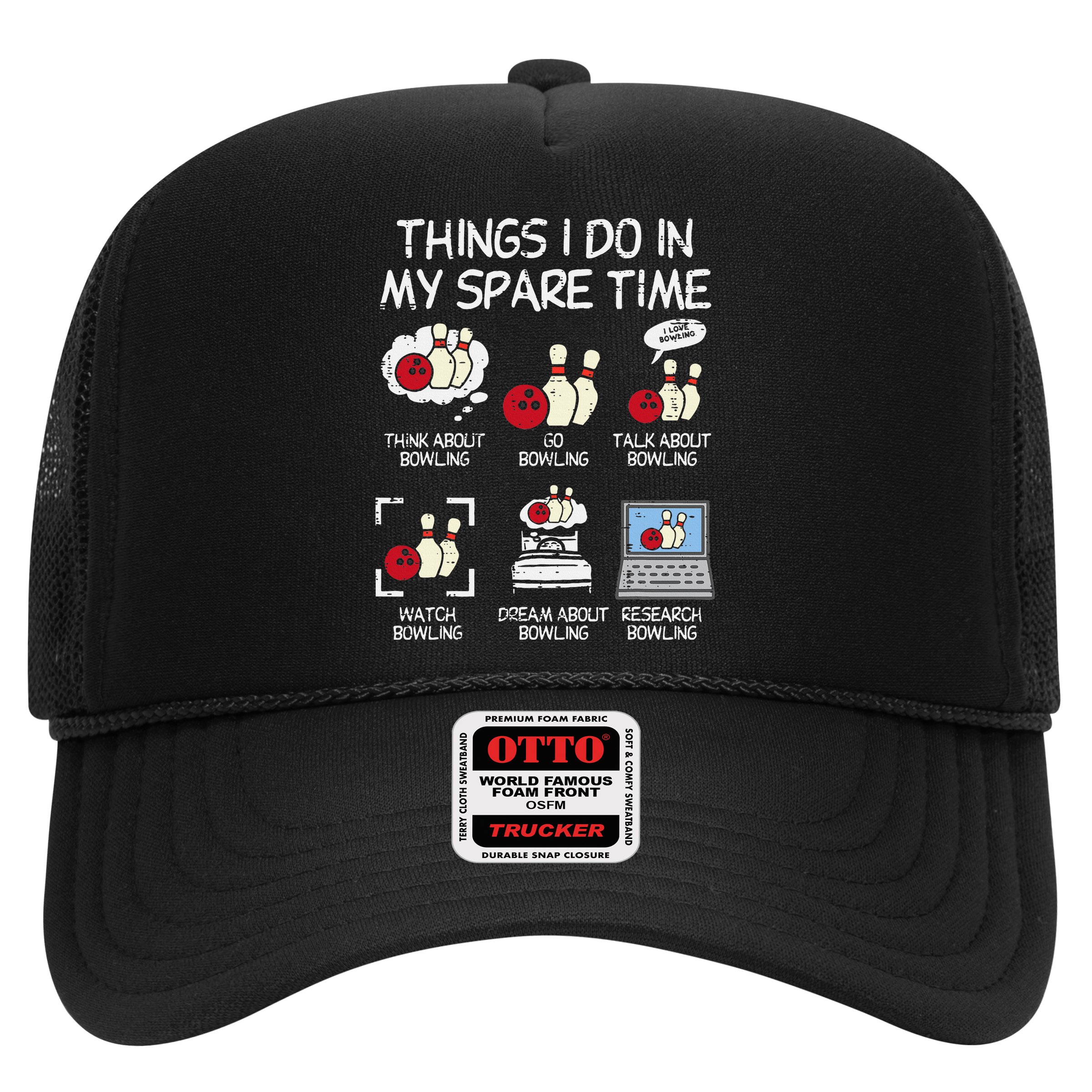 Things I Do Spare Time Bowling Funny Bowler Hat