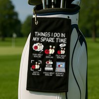 Things I Do Spare Time Bowling Funny Bowler Golf Towel