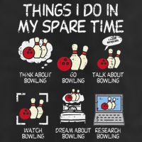 Things I Do Spare Time Bowling Funny Bowler Golf Towel