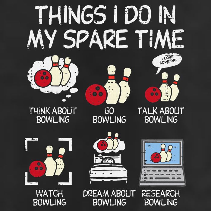 Things I Do Spare Time Bowling Funny Bowler Golf Towel