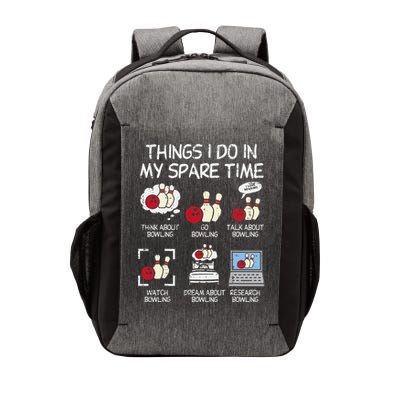 Things I Do Spare Time Bowling Funny Bowler Vector Backpack