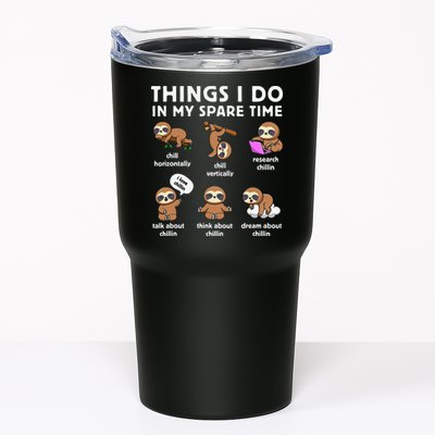 Things I Do In My Spare Time Chilling Sloth Cute Kawaii Tumbler