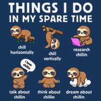 Things I Do In My Spare Time Chilling Sloth Cute Kawaii Infant Baby Jersey Bodysuit