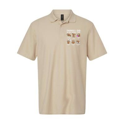 Things I Do In My Spare Time Chilling Sloth Cute Kawaii Polo
