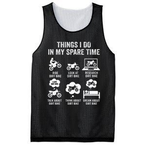 Things I Do In My Spare Time Funny Dirt Bike Motocross Biker Mesh Reversible Basketball Jersey Tank