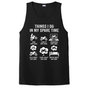 Things I Do In My Spare Time Funny Dirt Bike Motocross Biker PosiCharge Competitor Tank