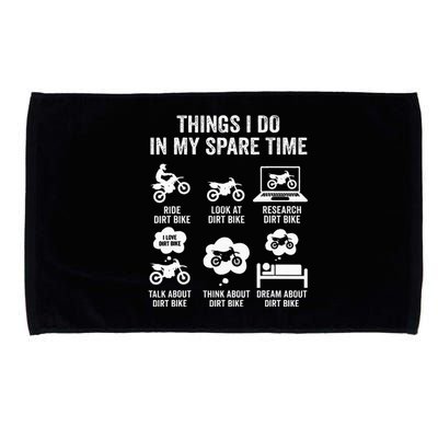 Things I Do In My Spare Time Funny Dirt Bike Motocross Biker Microfiber Hand Towel