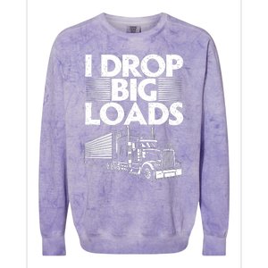 Truck I Drop Big Loads Colorblast Crewneck Sweatshirt