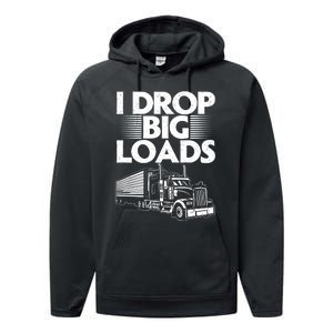 Truck I Drop Big Loads Performance Fleece Hoodie