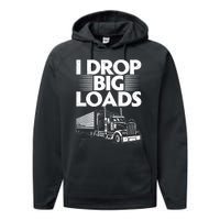 Truck I Drop Big Loads Performance Fleece Hoodie