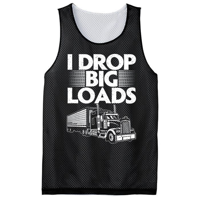 Truck I Drop Big Loads Mesh Reversible Basketball Jersey Tank