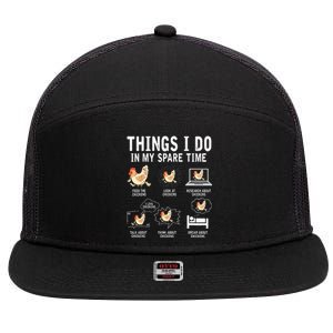 Things I Do In My Spare Time 7 Panel Mesh Trucker Snapback Hat