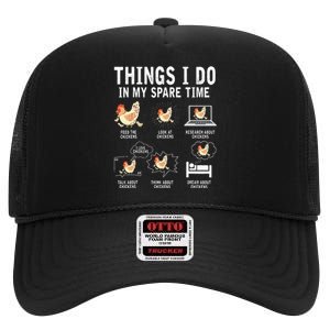 Things I Do In My Spare Time High Crown Mesh Back Trucker Hat