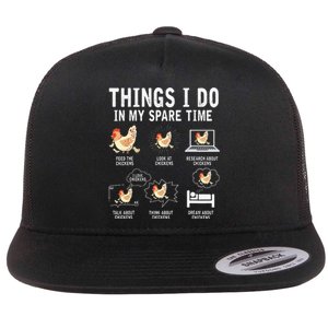 Things I Do In My Spare Time Flat Bill Trucker Hat