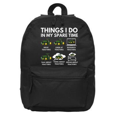 Things I Do In My Spare Time Farmer & Farming Gift 16 in Basic Backpack