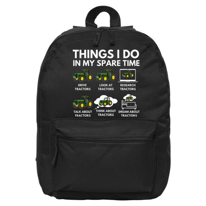 Things I Do In My Spare Time Farmer & Farming Gift 16 in Basic Backpack