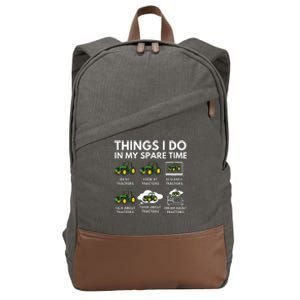 Things I Do In My Spare Time Farmer & Farming Gift Cotton Canvas Backpack