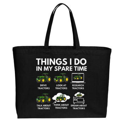 Things I Do In My Spare Time Farmer & Farming Gift Cotton Canvas Jumbo Tote