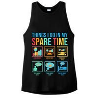 Things I Do In My Spare Time Statistics Data Science Ladies PosiCharge Tri-Blend Wicking Tank