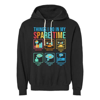 Things I Do In My Spare Time Statistics Data Science Garment-Dyed Fleece Hoodie