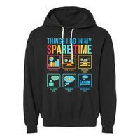 Things I Do In My Spare Time Statistics Data Science Garment-Dyed Fleece Hoodie