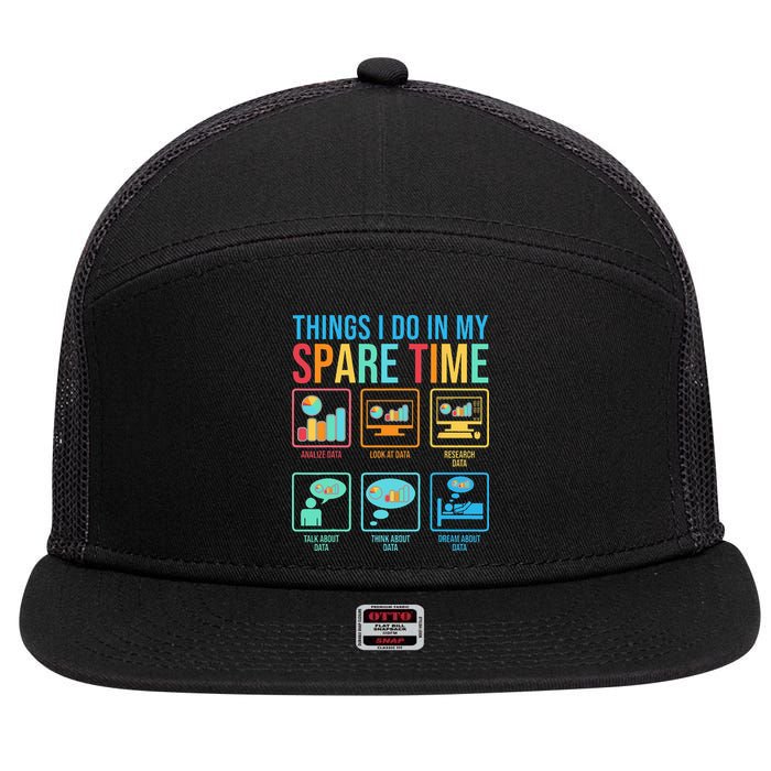 Things I Do In My Spare Time Statistics Data Science 7 Panel Mesh Trucker Snapback Hat