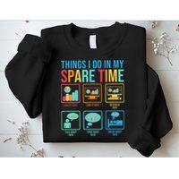 Things I Do In My Spare Time Statistics Data Science Sweatshirt