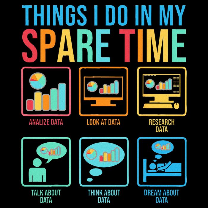 Things I Do In My Spare Time Statistics Data Science Tall T-Shirt