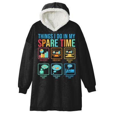 Things I Do In My Spare Time Statistics Data Science Hooded Wearable Blanket